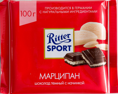 Марципан. Шоколад темный с начинкой.